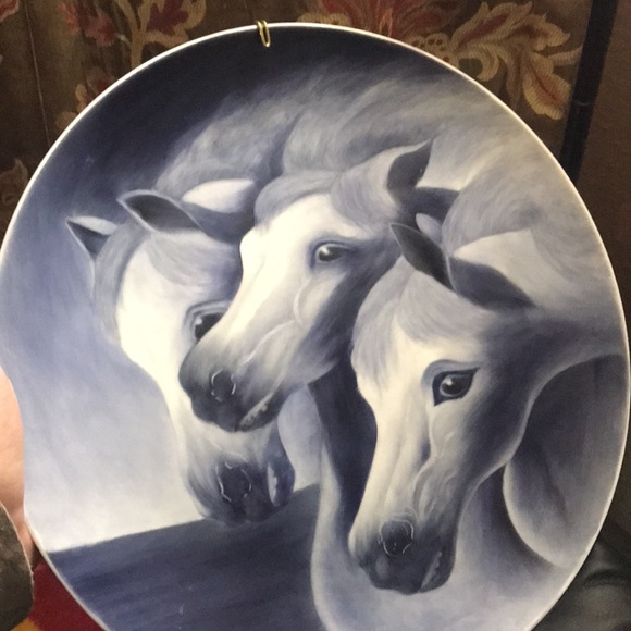Large Arabian Horses Wall Plate Vintage Perfect - Picture 4 of 8